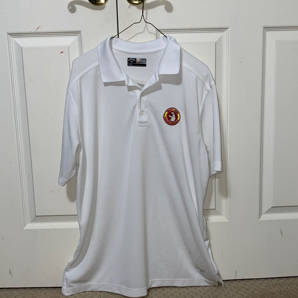 callaway opti-dri white bear coffee golf polo